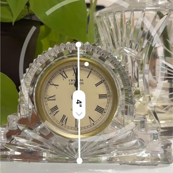 Vintage Crystal Mantle Clock by Godinger - Picture 2 of 2